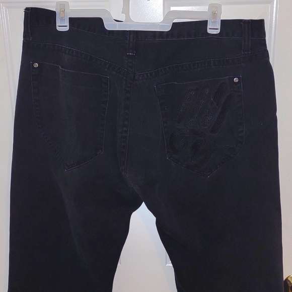 😻🩵Miskeen Originals Men's Black Jeans hand Jean - Picture 9 of 13